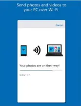  ??  ?? L’applicatio­n Photos Companion de Microsoft permet de transférer ses photos rapidement.