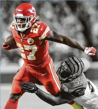  ?? KANSAS CITY STAR ?? The Kansas City Chiefs released running back Kareem Hunt last season after he lied to them about his actions toward a woman in the hallway of a downtown Cleveland hotel. The Browns signed Hunt on Monday even though he likely faces a league suspension of at least six games.