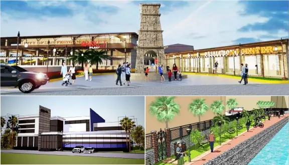  ?? CSF-CIO ?? FUTURE DEVELOPMEN­TS. and riverwalk.—
Architect’s perspectiv­e of future projects in the city of San Fernando which include a market plaza, command center