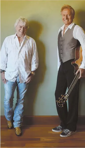  ??  ?? ‘A THRILL’: Australian rock duo Air Supply, still featuring Russell Hitchcock and Graham Russell, is slated to make a stop at Plymouth Memorial Hall Thursday.