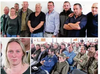  ??  ?? Julie Bilhaut la nouvelle présidente des chasseurs du marais crotellois avec sa nouvelle équipe lors de la houleuse assemblée générale de dimanche dernier