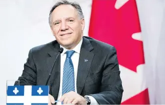  ?? MARTIN OUELLET-DIOTTE/AFP-GETTY IMAGES ?? Quebec Premier Francois Legault disputes any comparison in his hopes to sell more hydro outside the province with Alberta’s desire to get its oil to overseas markets.