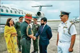  ?? PTI ?? Chief of the Army Staff General Bipin Rawat arrives for official visit, in Male, Maldives, Sunday