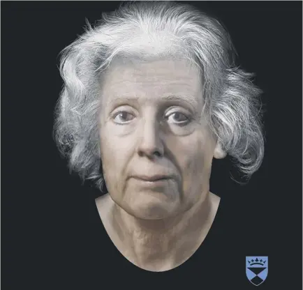  ??  ?? 0 Experts at Dundee University’s Centre for Anatomy and Human Identifica­tion recreated Lilias Adie’s face digitally