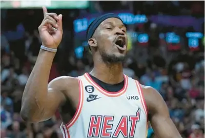  ?? WILFREDO LEE/AP ?? Jimmy Butler created magic when needed most for the Heat on Friday night.