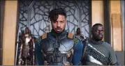  ?? CONTRIBUTE­D BY MARVEL STUDIOS 2018 ?? Erik Killmonger (Michael B. Jordan, front) would rather be thrown in the sea than imprisoned for the rest of his life.