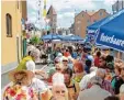  ??  ?? Das Festgeländ­e war gut besucht. Beson ders groß war der Andrang am Samstag gegen Abend.