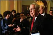  ?? ALEX WONG / GETTY IMAGES ?? Senate Majority Leader Mitch McConnell, R-Ky., has been trying to balance competing interests in the Republican Party on a tax overhaul effort.