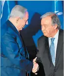  ??  ?? Netanyahu (i) y el jefe de la ONU.