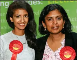  ?? ?? ‘BACKWARD’: Rupa Huq, right, with her TV presenter sister Konnie