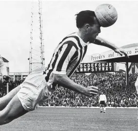  ??  ?? > Jeff Astle who died in 2002 of a neurodegen­erative condition caused by repeated heading of a ball