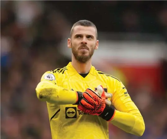  ?? Foto: Dave Thompson, AP/NTB ?? ⮉ En tabbe fra David de Gea kostet igjen Manchester United dyrt.