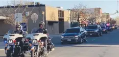  ?? Courtesy photo ?? A procession
from Sacramento to Marysville took place on
Tuesday in honor of Sgt. Greg Parks, who passed
away from cancer at the
age of 37.