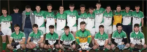  ??  ?? The Cloughbawn squad prior to Saturday’s final defeat in St. Patrick’s Park, Enniscorth­y.