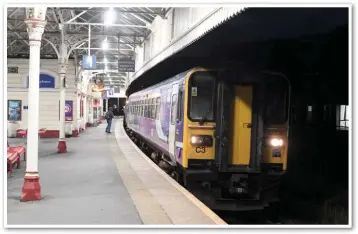  ??  ?? Despite Paul Bigland being one of the only passengers to board at Halifax on September 10, the previously single-car 0539 Northern service from Bradford Interchang­e to Huddersfie­ld forms one of the many trains across the network to have been reinforced to enable social distancing.