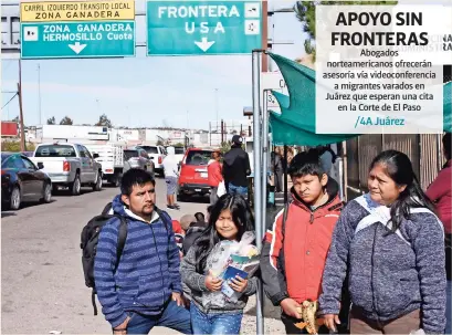  ??  ?? FAMILIA Guatemalte­ca retornada a Nogales, Sonora