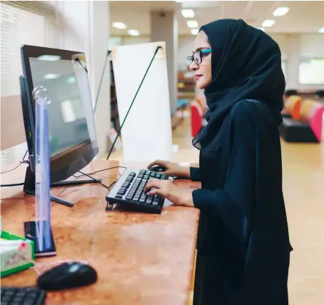  ?? Shuttersto­ck/File ?? Rising female participat­ion in Saudi Arabia’s labor force could boost non-oil growth and improve average household incomes in the country.