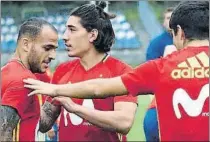  ??  ?? La selección española Sub-21 se ejercitó ayer en Cracovia antes del decisivo choque ante Italia