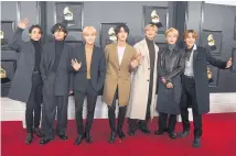  ?? Photo / AP, File ?? BTS, the K-pop boy band from Seoul, gave US$1 million to the Black Lives Matter campaign.