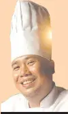  ??  ?? INATO LANG Chef Tatung