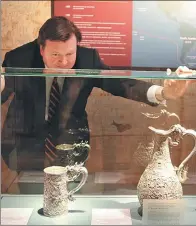  ?? FU JING / CHINA DAILY ?? Peter Tamm, director of the Internatio­nal Maritime Museum in Hamburg, says relics of the ancient Silk Road on display have lessons to teach today’s global leaders.