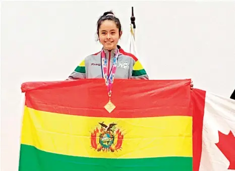  ?? LOS TIEMPOS ?? La cochabambi­na Natalia Méndez conquistó el título mundial en el grupo de 14 años.