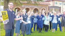  ??  ?? Phil Golding and staff at Benenden Hospital Trust are supporting the KM Bright Spark Awards