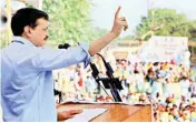  ??  ?? Delhi Chief Minister Arvind Kejriwal addresses a public rally at Nihal Singhwala in Moga district, Punjab, on Tuesday