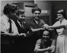  ?? CCM Archive, Mills College ?? San Francisco Tape Music Center in the 1960s. From left: Tony Martin, Bill Maginnis, Ramon Sender, Morton Subotnick and Pauline Oliveros. Photograph: Courtesy of the