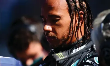  ??  ?? Lewis Hamilton was unhappy after receiving two five-second penalties when he undertook a practice start outside the designated area at the Russian Grand Prix. Photograph: Mario Renzi/Formula 1/Getty Images