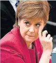  ??  ?? STURGEON Powerful statement