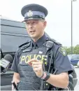  ?? BOB TYMCZYSZYN/STANDARD FILE PHOTO ?? Sgt. Kerry Schmidt says the OPP are appealing for witnesses in relation to a fatal motorcycle crash July 7 on Highway 406 in Welland.