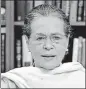  ??  ?? Sonia Gandhi