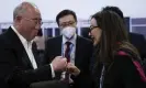  ?? Photograph: Peter Dejong/AP ?? Sherry Rehman, Pakistan’s minister of climate change, with Xie Zhenhua, China’s special envoy for climate, at Cop27.