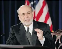  ?? Susan Walsh/the Associated Press/files ?? U.S. Federal Reserve chairman Ben Bernanke and others are playing with fire if they seek to bump up the rate of inflation “just a little bit.”