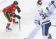  ?? AZIN GHAFFARI ?? Stockton Heat forward Matthew Phillips had two assists Sunday in a 4-2 victory over the Toronto Marlies at the Saddledome.