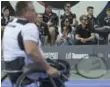  ??  ?? Prince Harry with Meghan Markle at a wheelchair tennis event.