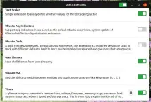  ??  ?? When you install an extension manually, you need to activate the extension with the gnomeshell-extensionp­refs program.