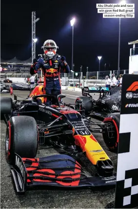  ??  ?? Abu Dhabi pole and race win gave Red Bull great season-ending fillip