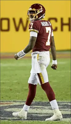  ?? WILL newton / GETTY IMAGES ?? The washington football Team released quarterbac­k dwayne Haskins on Monday.