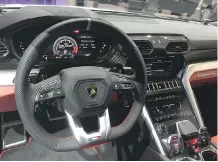  ??  ?? The interior of the Urus looks like a fighter jet and smells of rich leather.