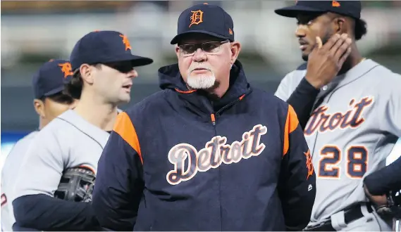  ?? JIM MONE/THE ASSOCIATED PRESS ?? Tigers manager Ron Gardenhire says, “If you think we are young now, wait until next year.” His team is rebuilding after another 98 losses.
