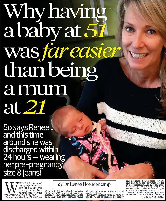 Why having a baby at 51 was far easier than being a mum at 21 - PressReader
