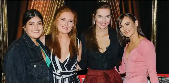  ??  ?? Laoise Cullen, Maggie Hobbs, Roisin Loftus, Erin O’Brien at the An Tochar GAA Oscars Night recently.