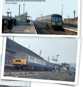  ??  ?? (Terry Phillips)
ABOVE: A six-car Trans-Pennine Class 124 DMU passes through Greenfield in April 1968 bound for Liverpool. Of note it the transition from green livery to BR corporate blue/grey. (Michael S Welch)