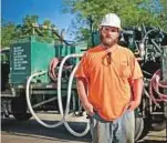  ?? New York Times ?? Timothy Gonzalez on a worksite in Chipley, Florida. After leaving a company where he worked as a labour hand two years ago, and subsequent­ly taking a better-paying position with a competitor, Gonzalez was sued for violating his agreement not to compete.