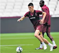  ??  ?? Crossroads: London-born Declan Rice, who has represente­d Republic of Ireland in friendly matches, has caught the eye of the England manager