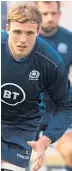  ?? SNS. ?? Finn Russell, top, is in regular contact again with Scotland head coach Gregor Townsend, above left, who hopes to call on the services of Jonny Gray.
