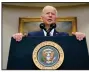  ?? (AP/Susan Walsh) ?? President Joe Biden speaks Tuesday at the White House about Afghanista­n evacuation efforts. “The sooner we can finish the better,” he said.