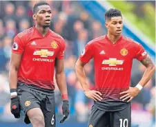  ??  ?? Paul Pogba (left) and Marcus Rashford.